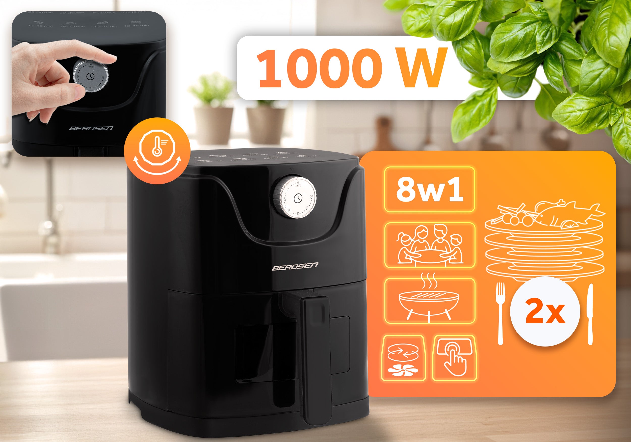 AIR FRYER NON-FAT AIR FRYER STRONG BERDSEN Manufacturer code 365410