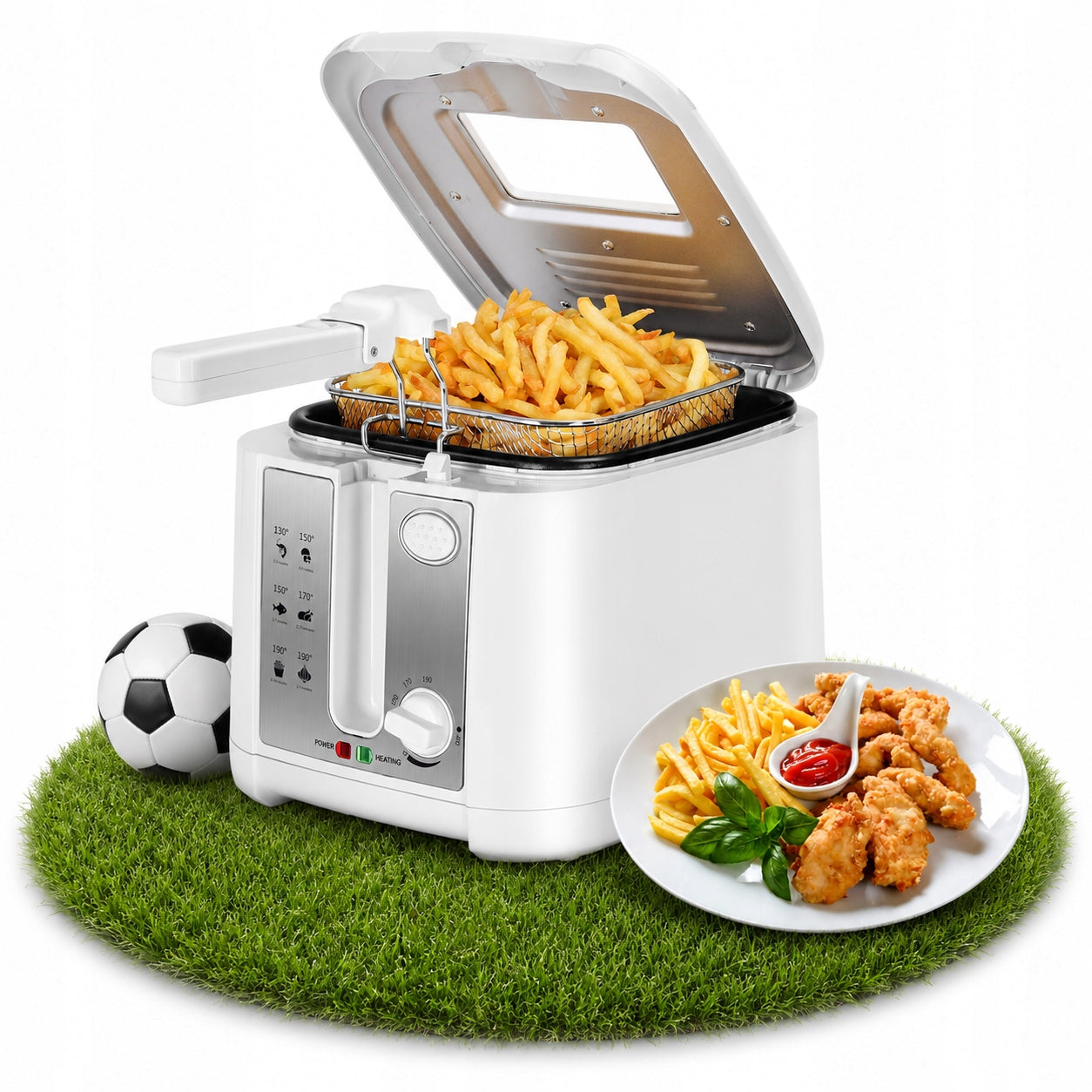 AIR FRYER STRONG OIL AIR FRYER 2,5L QUICK FRYING FRIES WHITE