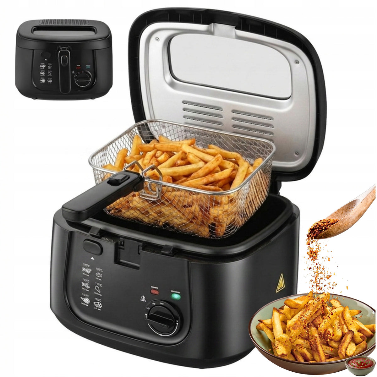 AIR FRYER TRADITIONAL AIR FRYER STRONG COMPACT FAT 2,5 L 1950W