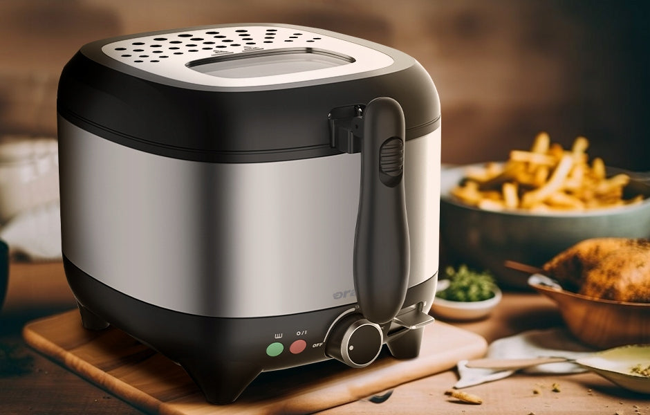 AIR FRYER WITH REMOVABLE OIL CONTAINER FR-111 1,5 l ORAVA Manufacturer code FR-111