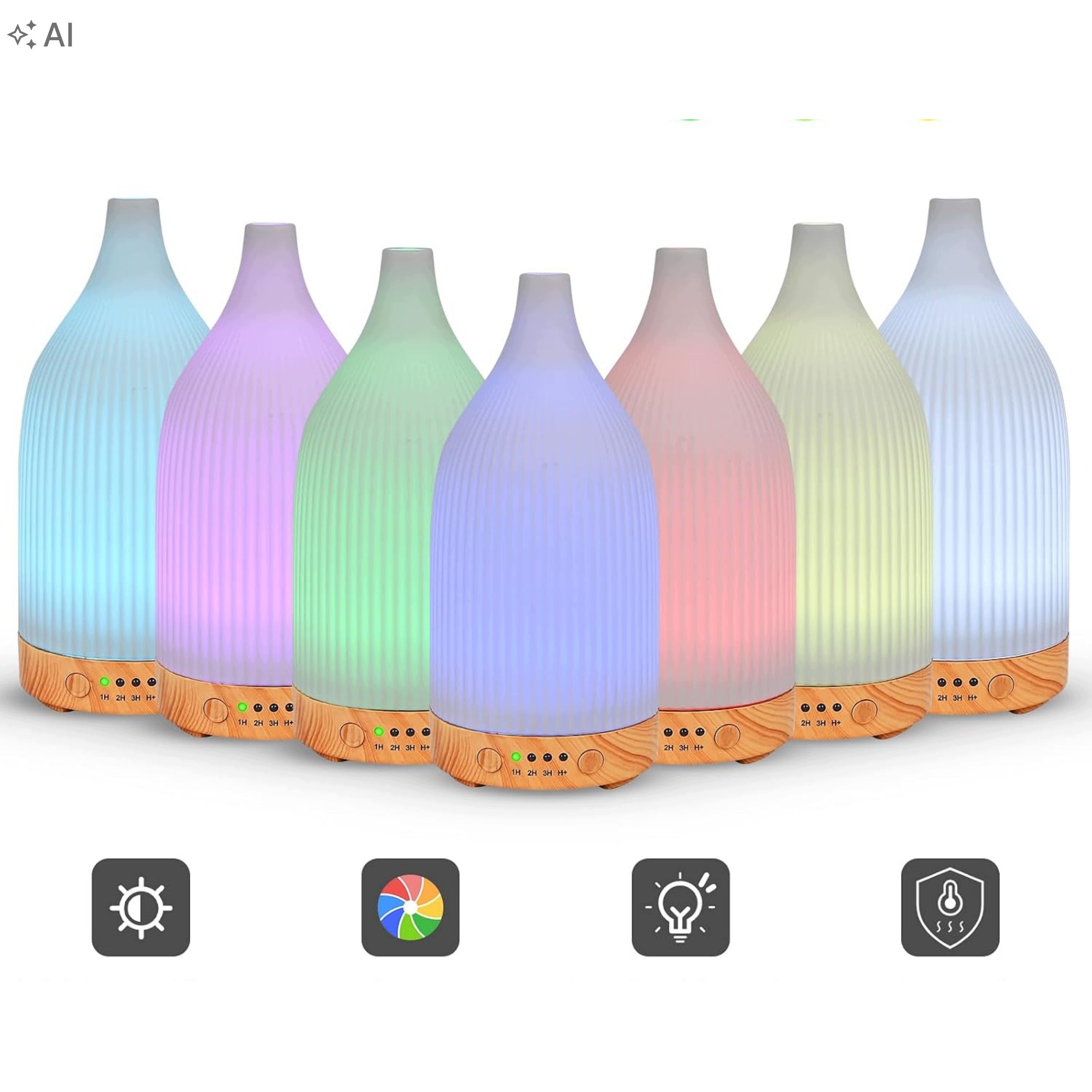 AIR HUMIDIFIER CERAMIC FRAGRANCE DIFFUSER 100ml TIMER AROMATHERAPY Packaging status original