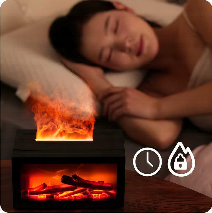 AIR HUMIDIFIER FIREPLACE OIL DIFFUSER AROMATHERAPY MINI LED 7 COLORS Brand no brand