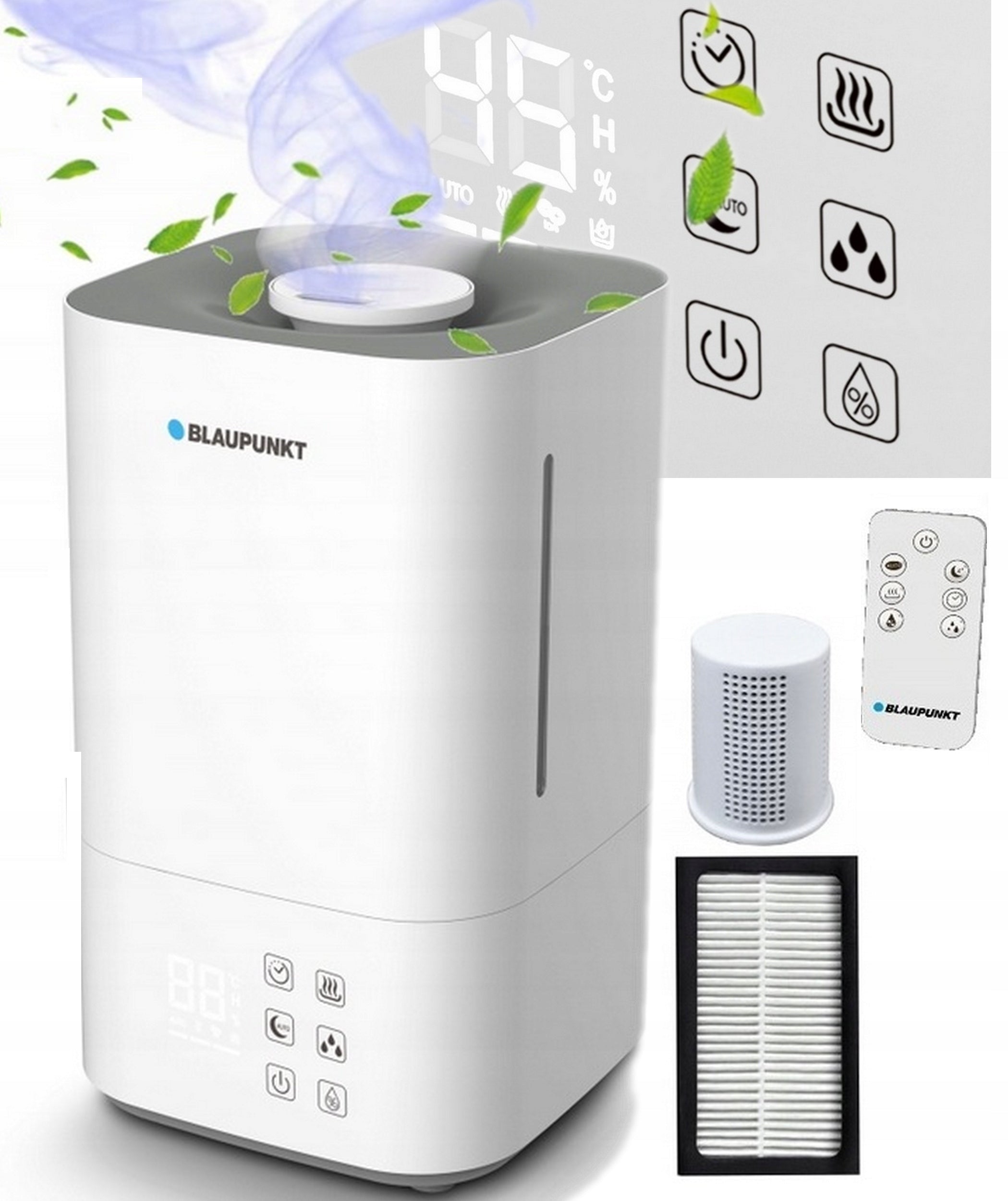 AIR HUMIDIFIER IONIZATION BLAUPUNKT AHS701 LED Display + REMOTE CONTROL