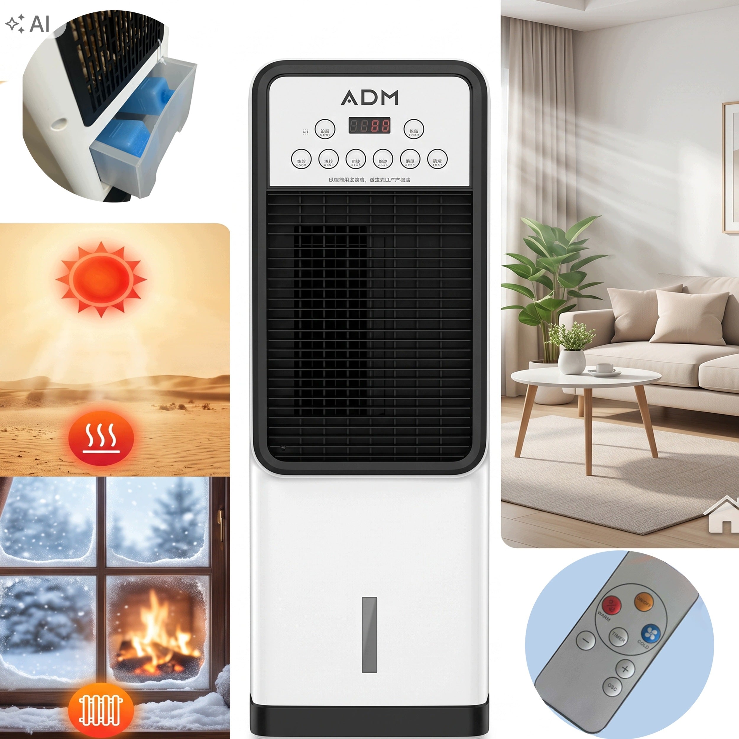AIR PURIFICATION HEATER HUMIDIFICATION 1800W ADM 546 4IN1