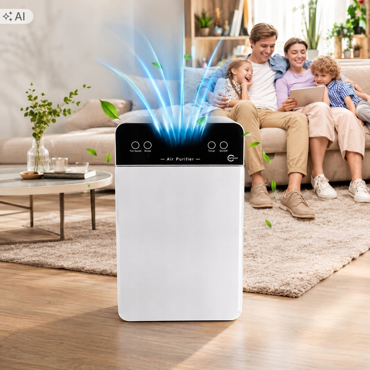 AIR PURIFIER Carruzzo Q34FA + 2x HEPA filter AUTOMATIC IONIZATION Manufacturer code oczyszczacz powietrza automatyczny + pilot