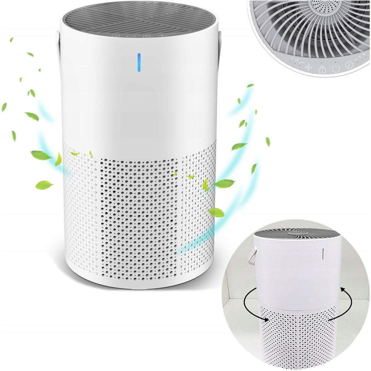AIR PURIFIER DESKTOP TOUCH TYPE AIR FRESHER ELIMINATES ODOR CIGARETTE SMOKE