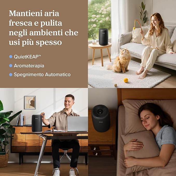 AIR PURIFIER HEPA AROMATHERAPY QUIET 7W MINI FOR HOME OFFICE Manufacturer code 300
