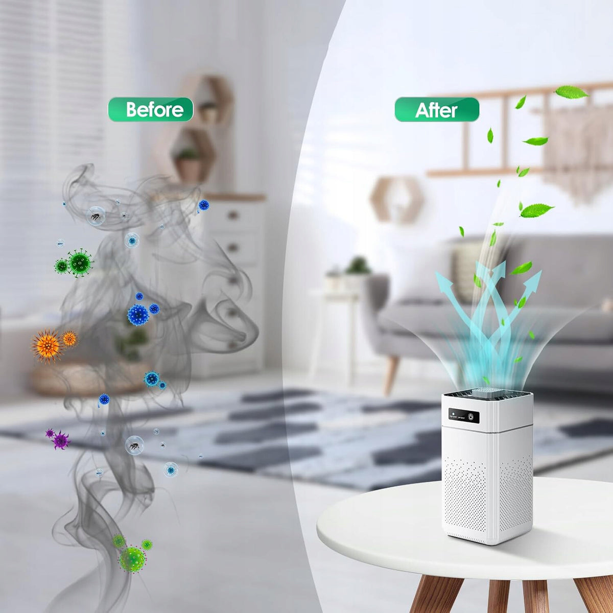 AIR PURIFIER HEPA IONIZATION FOR ALLERGY SUFFERERS, BEDROOMS AND LIVING ROOMS Medical device no