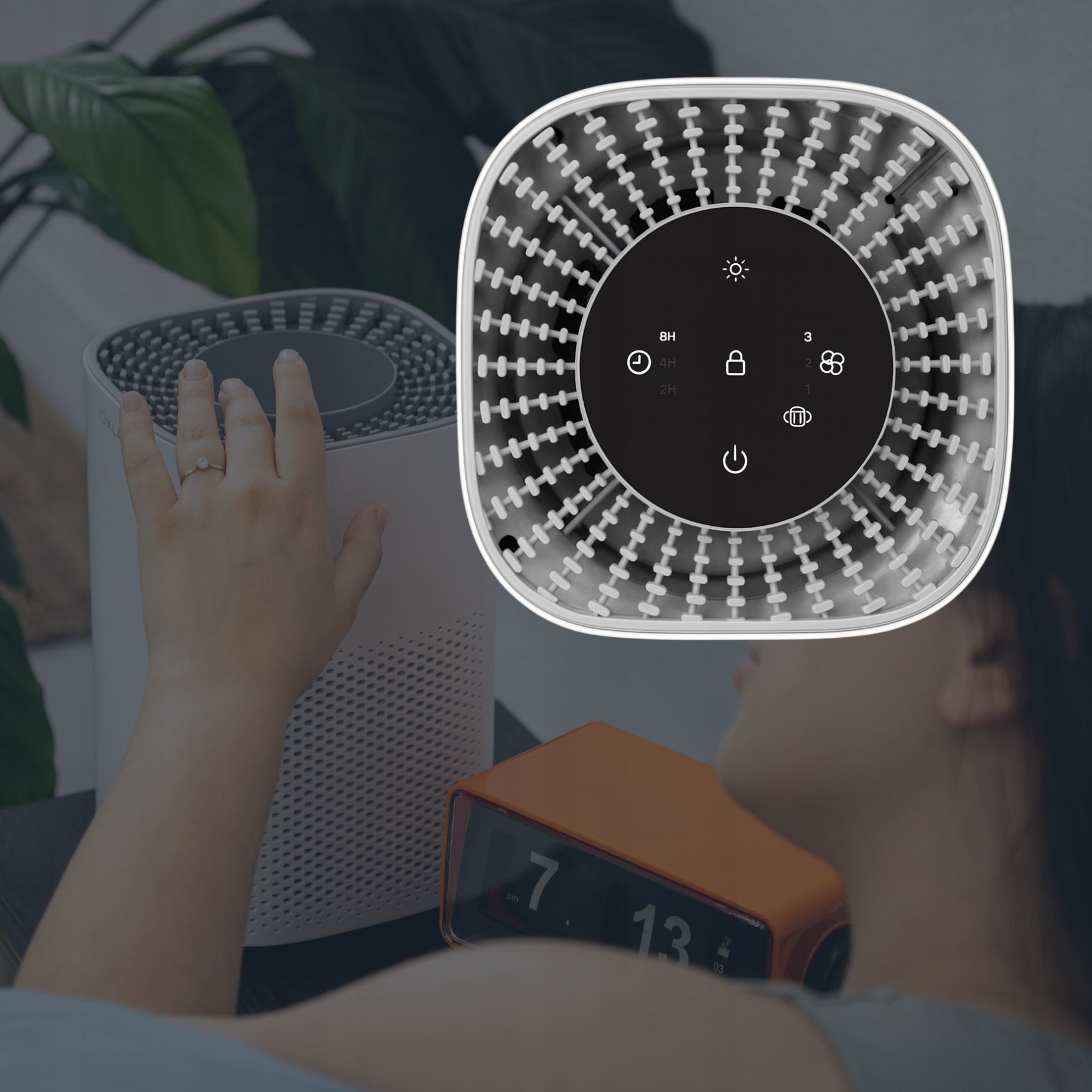 AIR PURIFIER KLARIO WITH FILTER HEPA TIMER 20M2 QUIET FOR ALLERGY SUFFERERS Manufacturer code Oczyszczacz powietrza KLARIO kompaktowy 20 m²