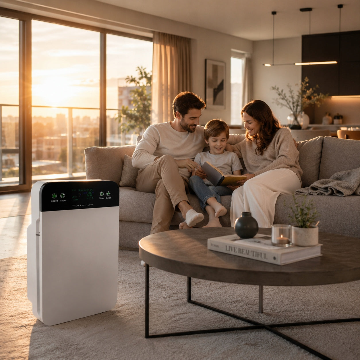 AIR PURIFIER LARGE POWERFUL QUIET + HEPA FILTER AUTOMATIC IONIZATION Medical device no