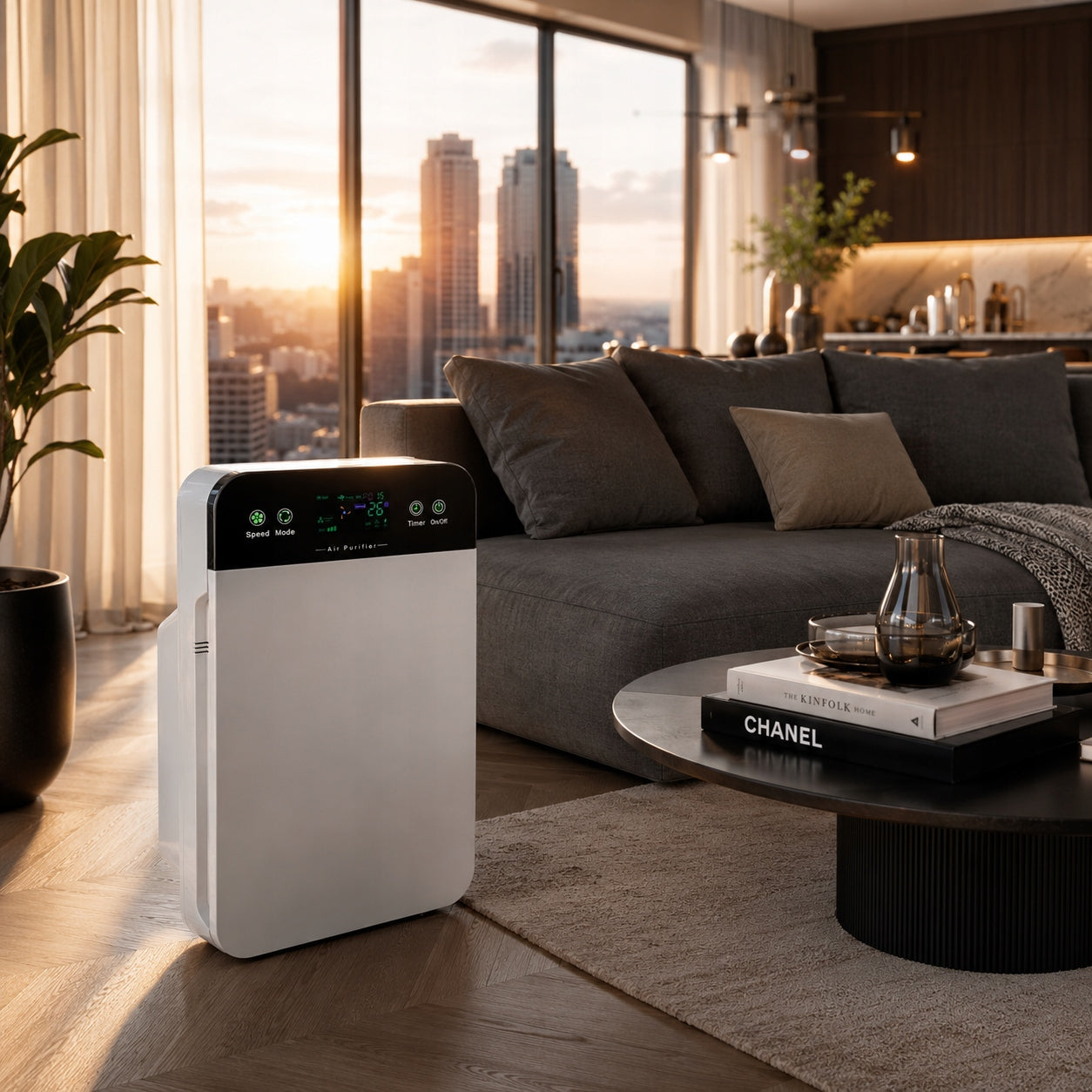 AIR PURIFIER LARGE POWERFUL QUIET + HEPA FILTER AUTOMATIC IONIZATION Packaging status original