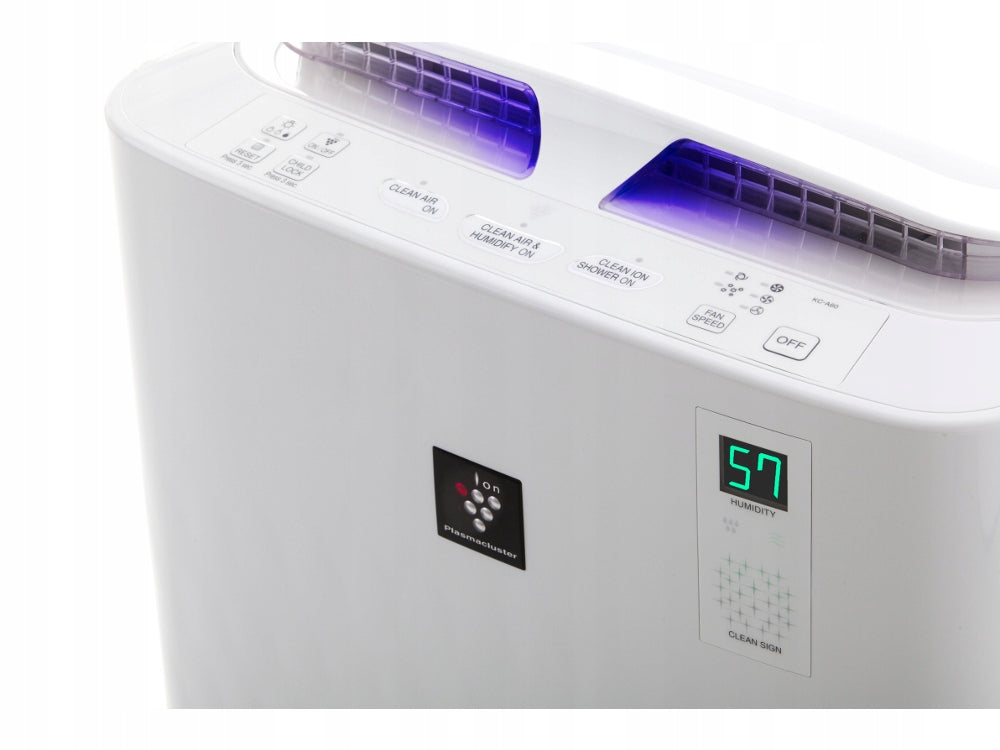 AIR PURIFIER SHARP KC-A40EU-W IONIZER HUMIDIFIER Maximum efficiency 216 m³/h