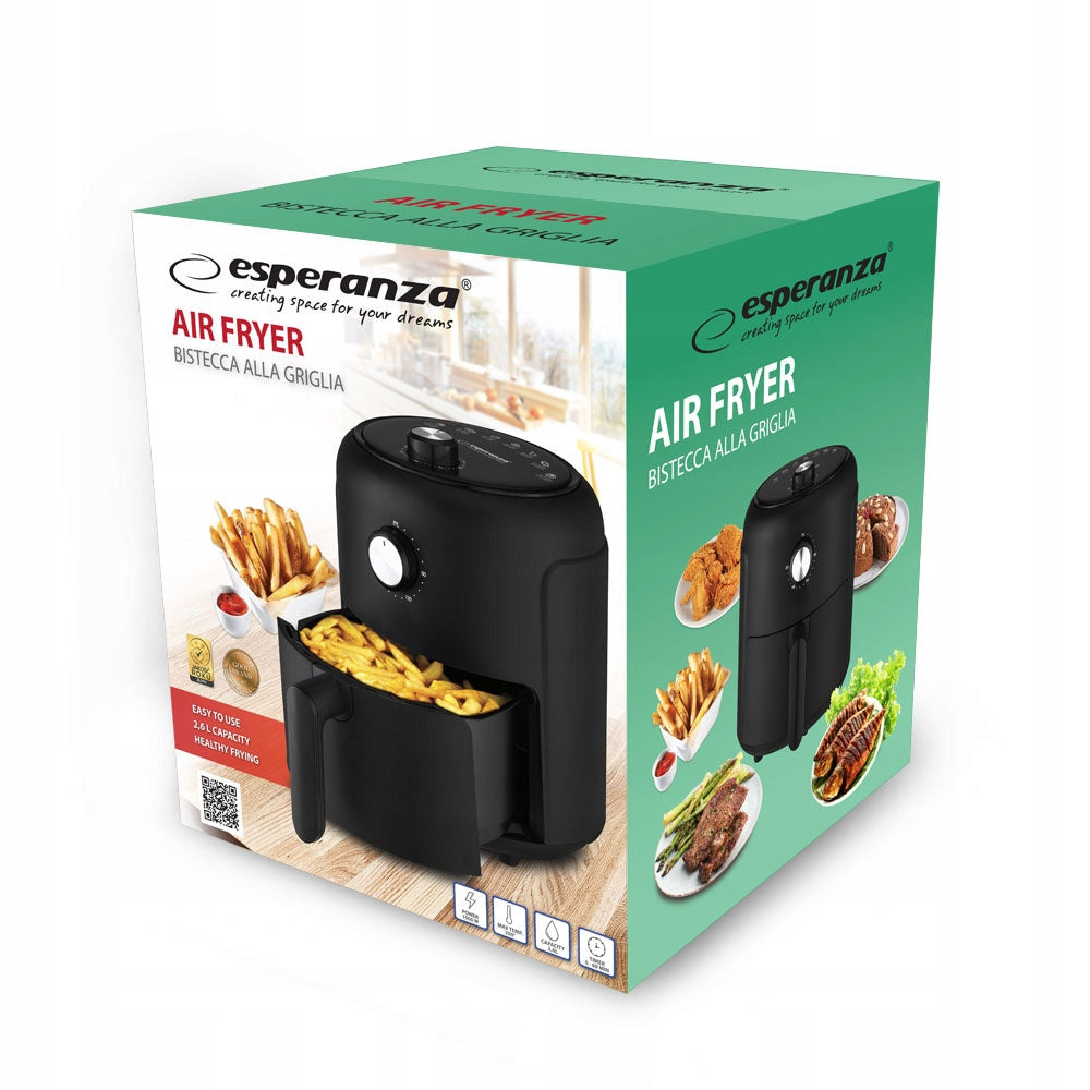AIRFRYER 2.6L 1000W SMALL BLACK STRONG Dominant color black