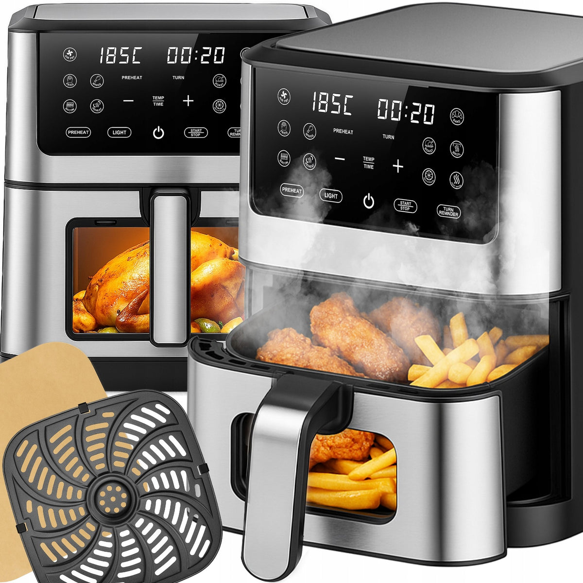 AIRFRYER NON-FAT AIRFRYER AIR FRYER LARGE POWER BOWL 8L 12 PROGRAMS