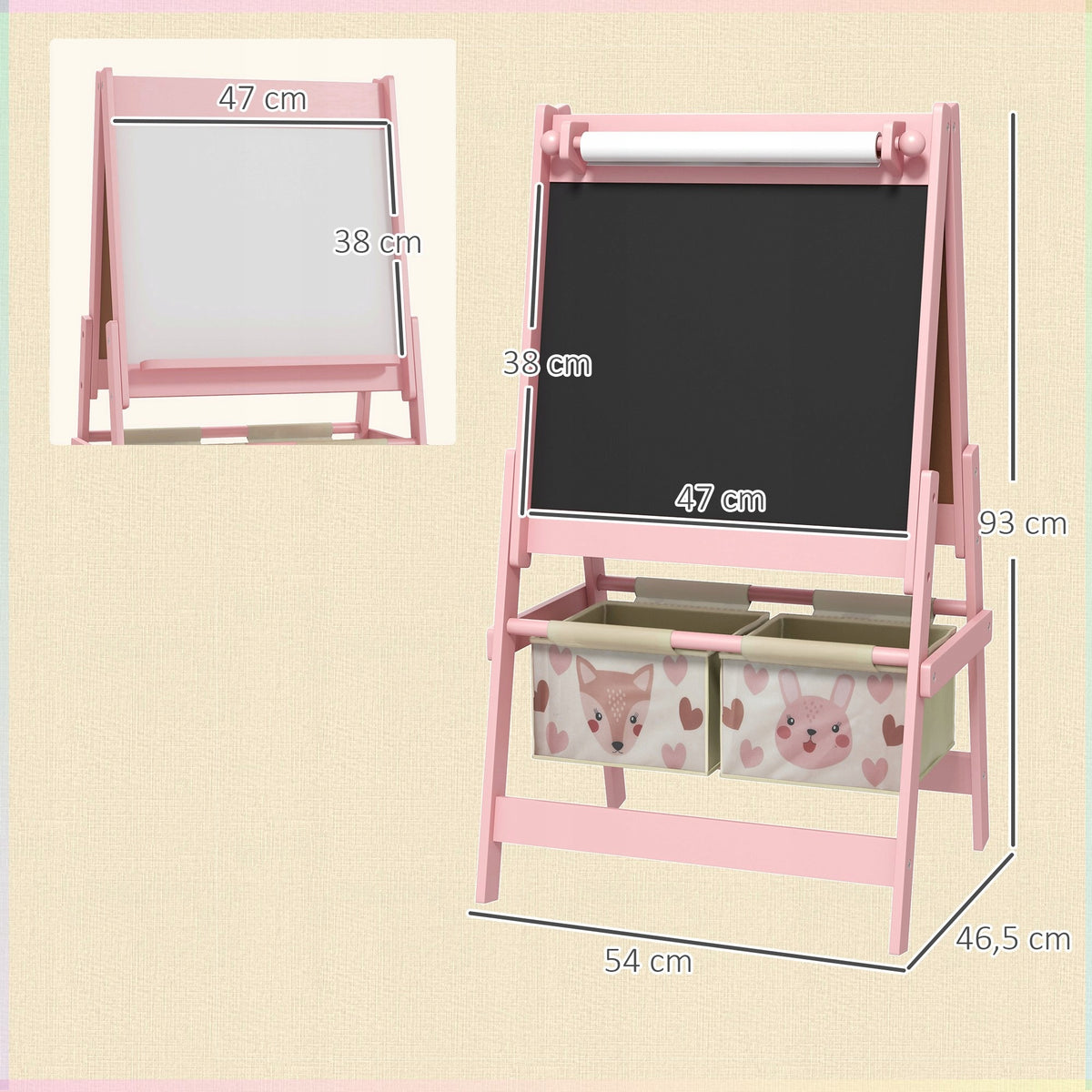 AIYAPLAY Children's Board Magnetic Chalk Double Sided 3-in-1 Paper Packaging status original