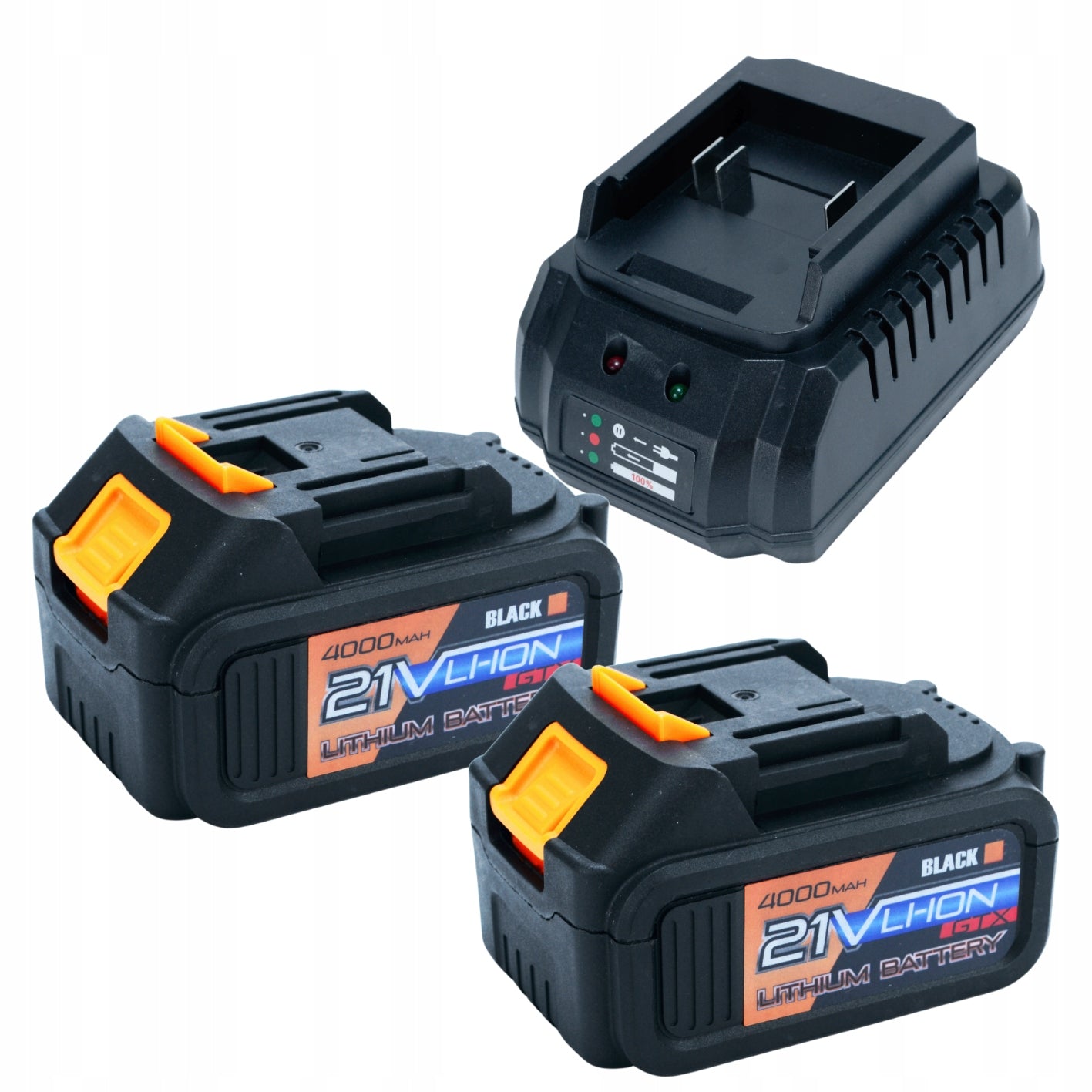 AKU TOOL KIT 2X 4AH 21V 2in1 CORDLESS IMPACT WRENCH SCREWDRIVER Brand Black