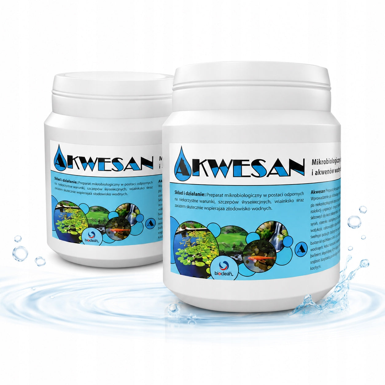 AKWESAN Bacteria for pond Water Pond 2x150g for Algae and Silt