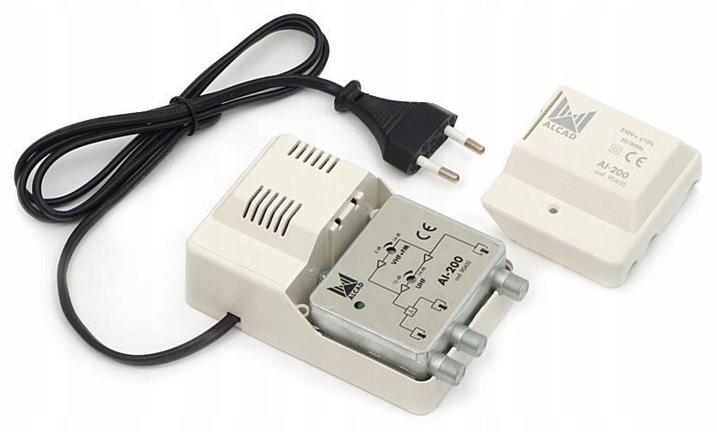 ALCAD AI-200 VHF UHF 24dB Broadband Amplifier for Several Receivers
