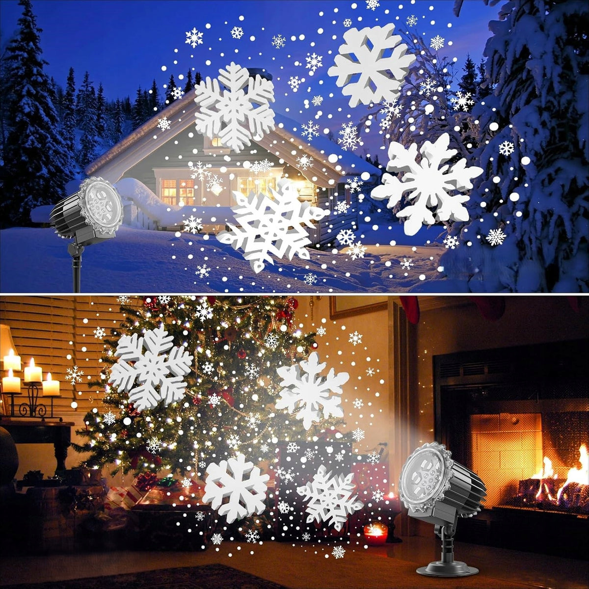 ALED LIGHT Outdoor Snowflake Projector, 9W, for the Holidays Manufacturer code LAMPA PROJEKTOR ŚNIEŻNY ŚNIEŻYNKI