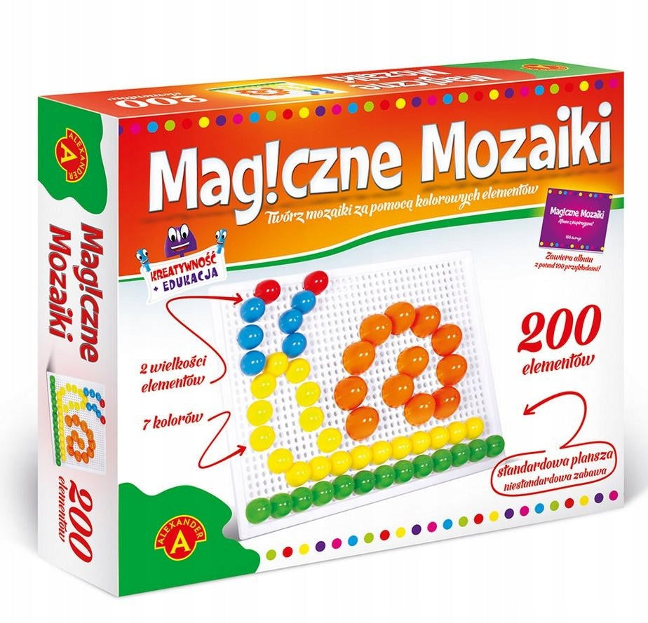 ALEXANDER Magic MOSAICS Creativity Education Manufacturer code kreatywna zabawka dla dziecka mozaika obrazek