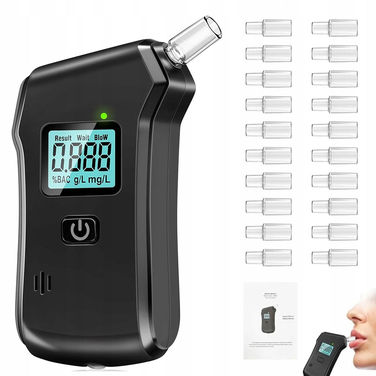 ALKOMAA breathalyzer Professional breathalyzer with display High precision measurement
