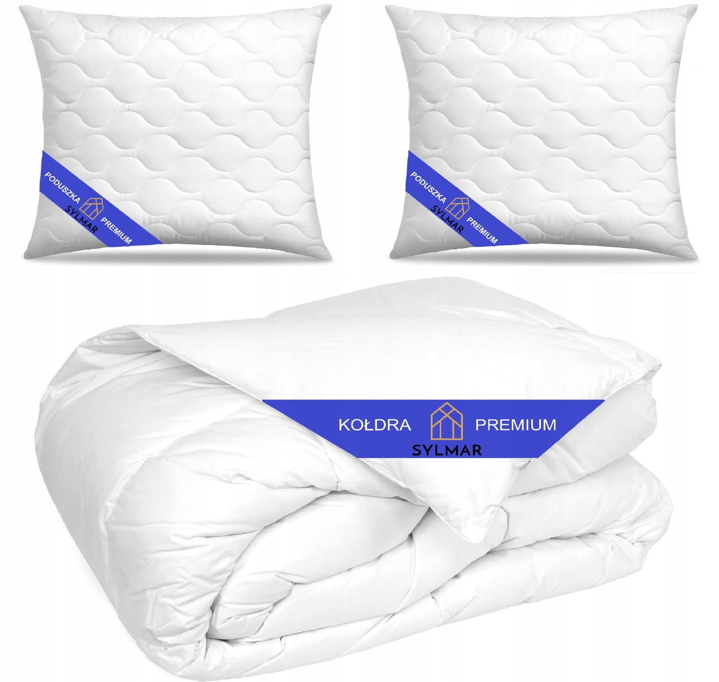 ALL-SEASON ANTI-ALLERGIC QUILT SET 160x200 + 2 PILLOWS 70x80 WHITE