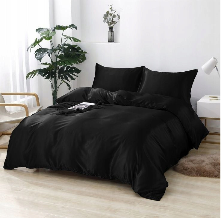 ALL-SEASON ANTI-ALLERGIC QUILT SET 160x200 + 2x PILLOW 70x80 BLACK Packaging status original