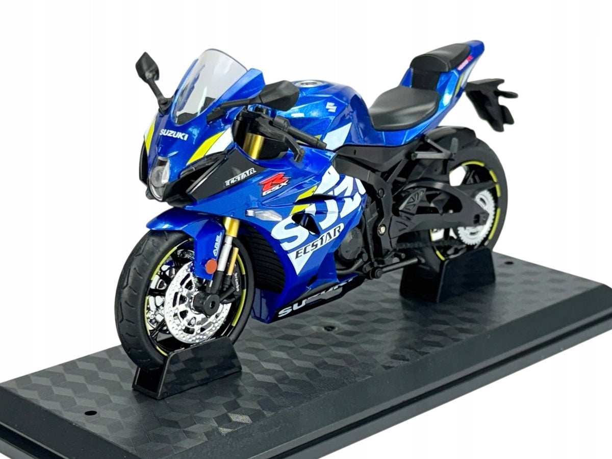 ALLOY CAR SUZUKI GSX-R1000 BLUE WITH STAND 1:12 M12-24B NEW MODEL