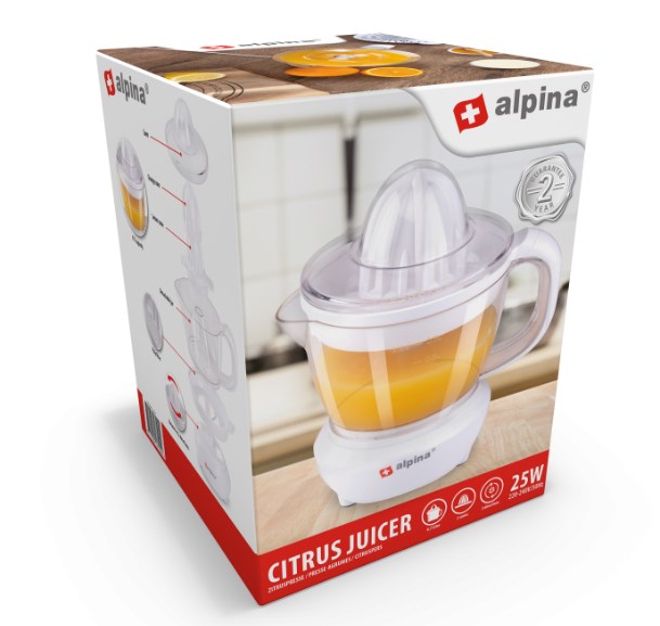 ALPINA Citrus juicer 700ml 25W white