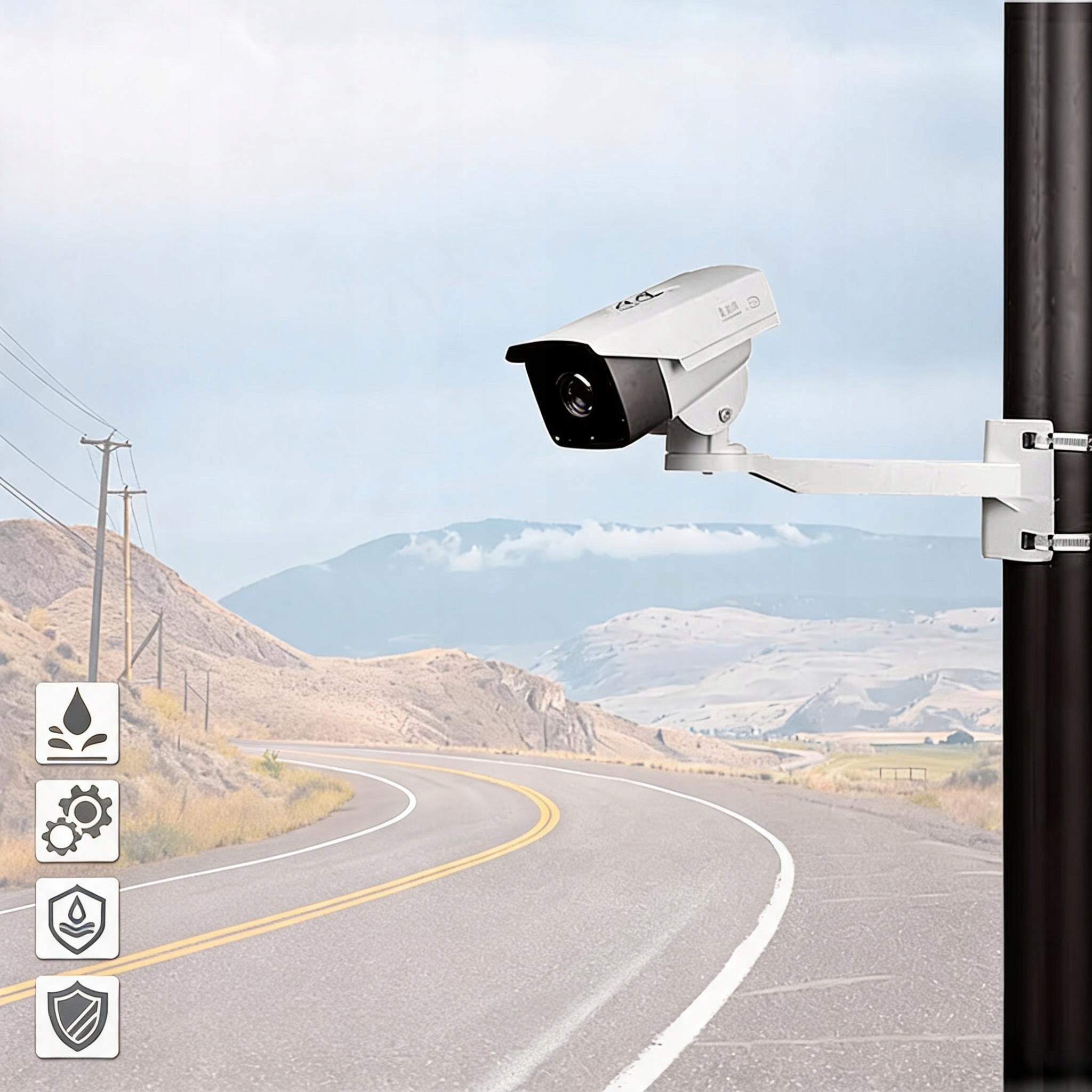 ALUMINUM HANDLE HOUSING HOLDER CAMERA HOLDER UNIVERSAL WALL MOUNT Model Wspornik monitorujący Uchwyt ś