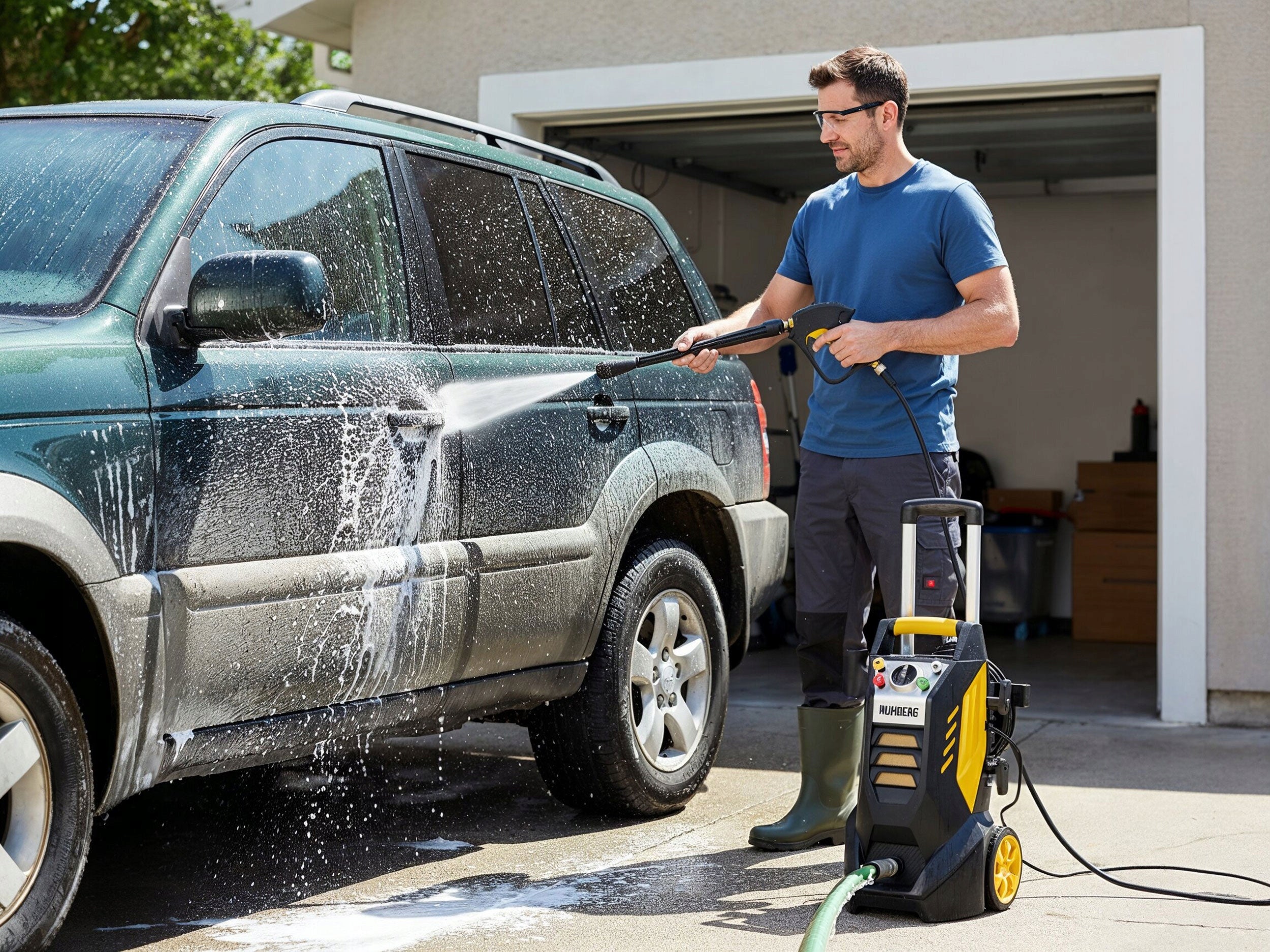 ALUMINUM PRESSURE WASHER 350 BAR POWERFUL SELF-SUCTION PUMP SET Pump type made of aluminum