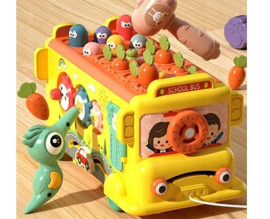 AMAZING EDUCATIONAL MONTESSORI LED 22-IN-1 SORTER BLOCKS CYMBAL BUS Packaging status original