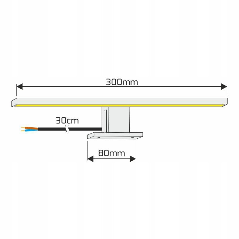 AMBER bathroom LED wall lamp, gold color, warm light color Manufacturer code AMBER-U-ZL-30K-01