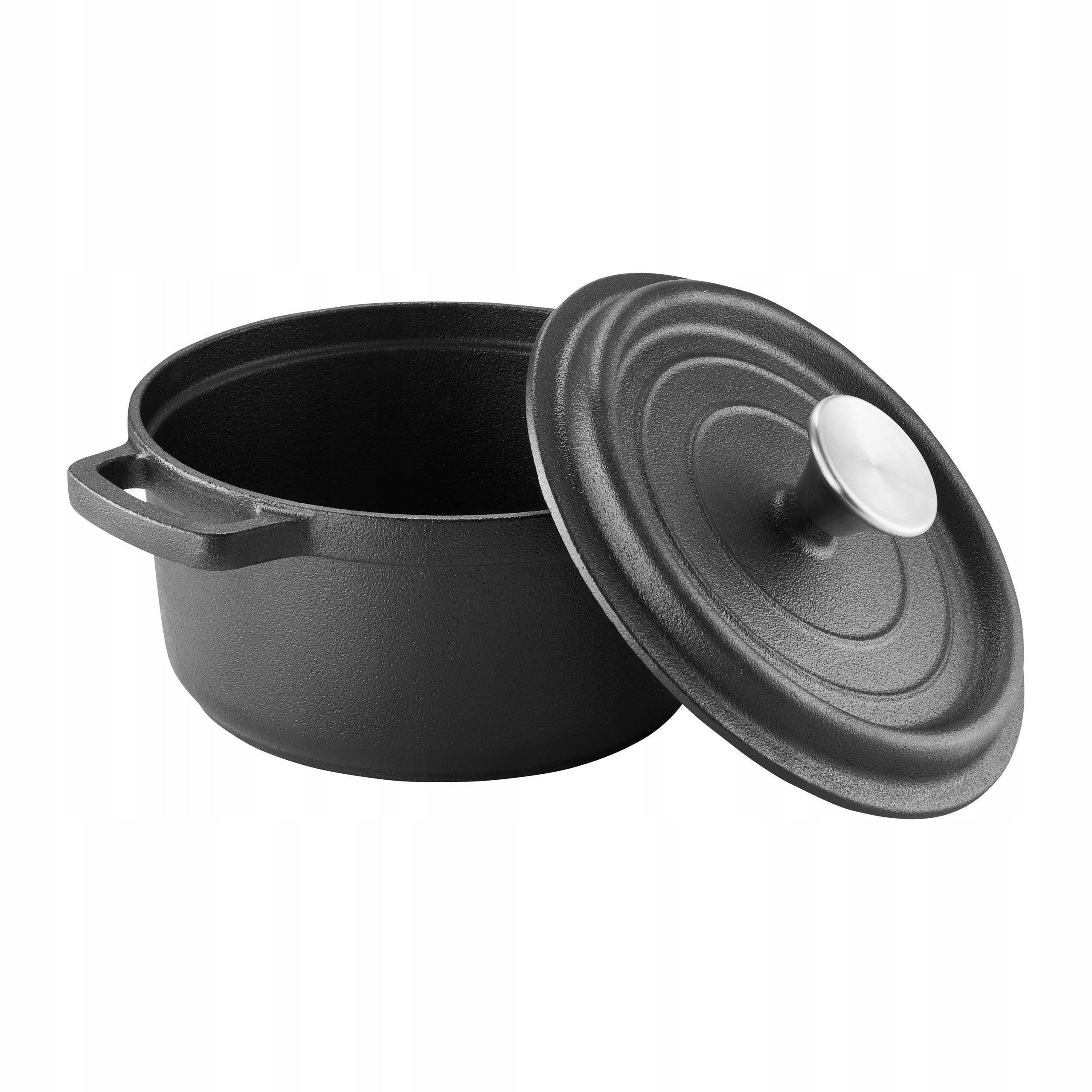 AMBITION IRON CAST IRON POT 20 CM WITH LID 2,2 L INDUCTION OVEN