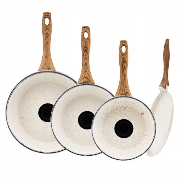 AMBITION NATURE PAN SET 20, 24, 28 CM + LIDS + PANCAKE 28 CM