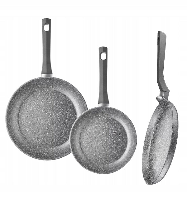 AMBITION SILVERSTONE PAN SET 20, 28 CM + PANCAKE 26 CM GREY