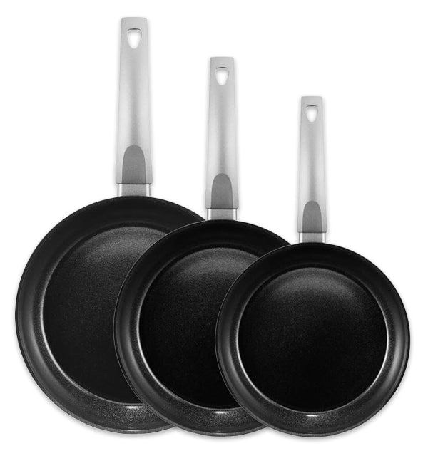 AMBITION VERSO PAN SET 20, 24, 28 CM / SILVER / ALUMINUM / INDUCTION