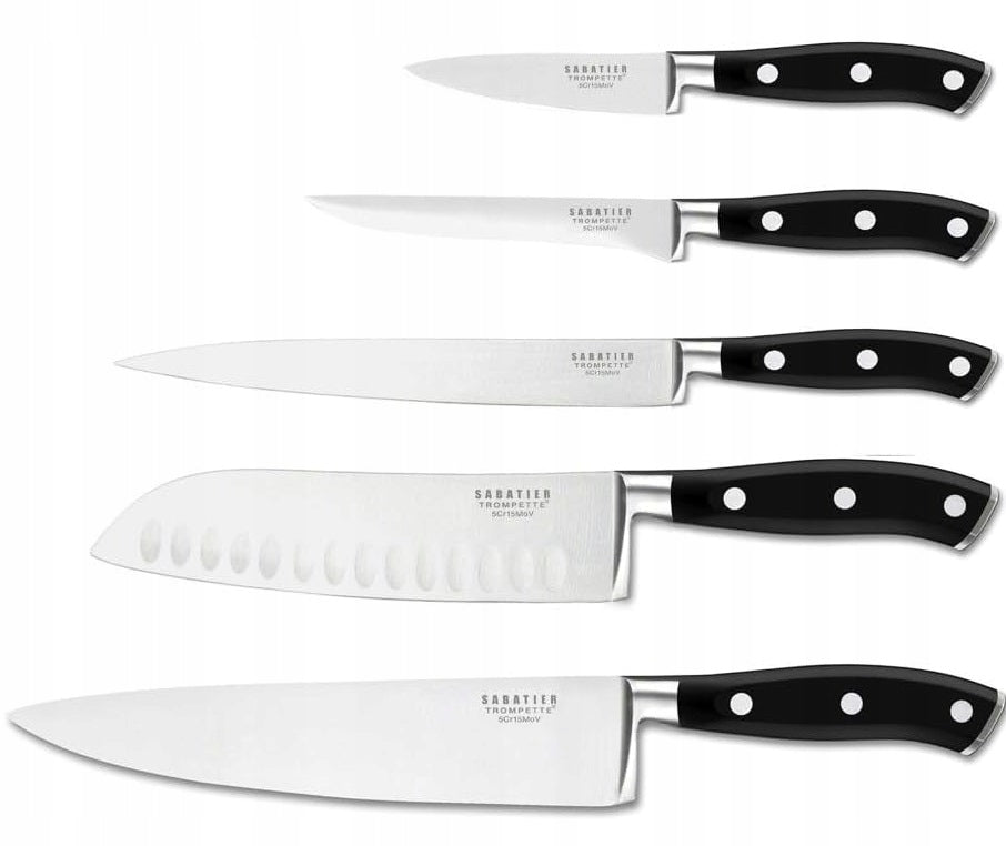 AMEFA 5 KITCHEN KNIVES SABATIER TROMPETTE VULCANO HEAD FLEXI SANTOKU SET EAN (GTIN) 8711155179085