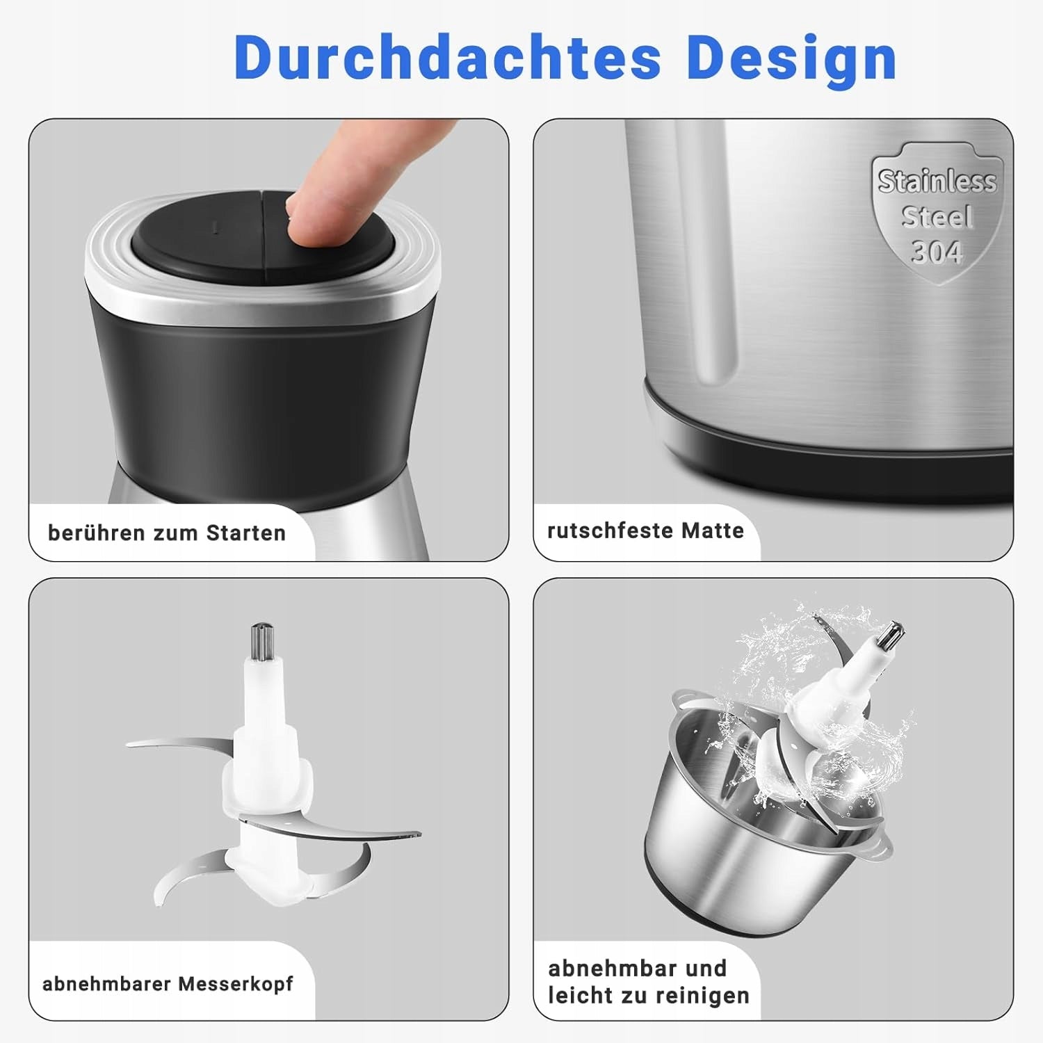 AMZCHEF Electric Meat Shredder 2 l 500 W Bowl Stainless Steel Brand Amzchef