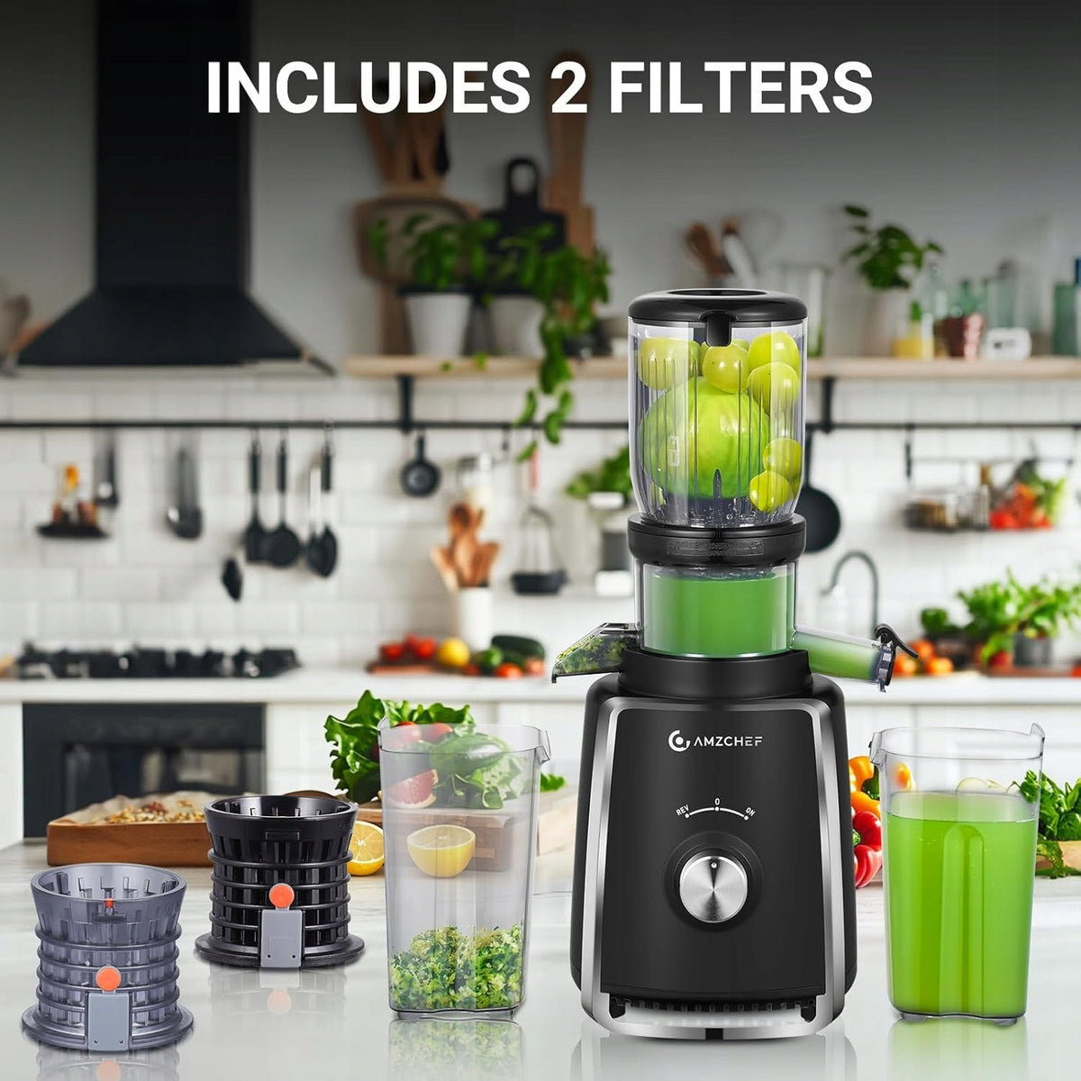 AMZCHEF Juicer Slow Juicer 103 mm wide opening – 250 W EAN (GTIN) 798038994322