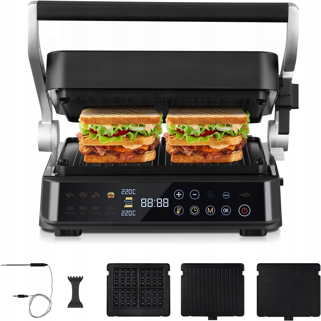 AMZCHEF XL 4in1 ELECTRIC CONTACT GRILL WITH SENSOR BOOST GRILL 2000W
