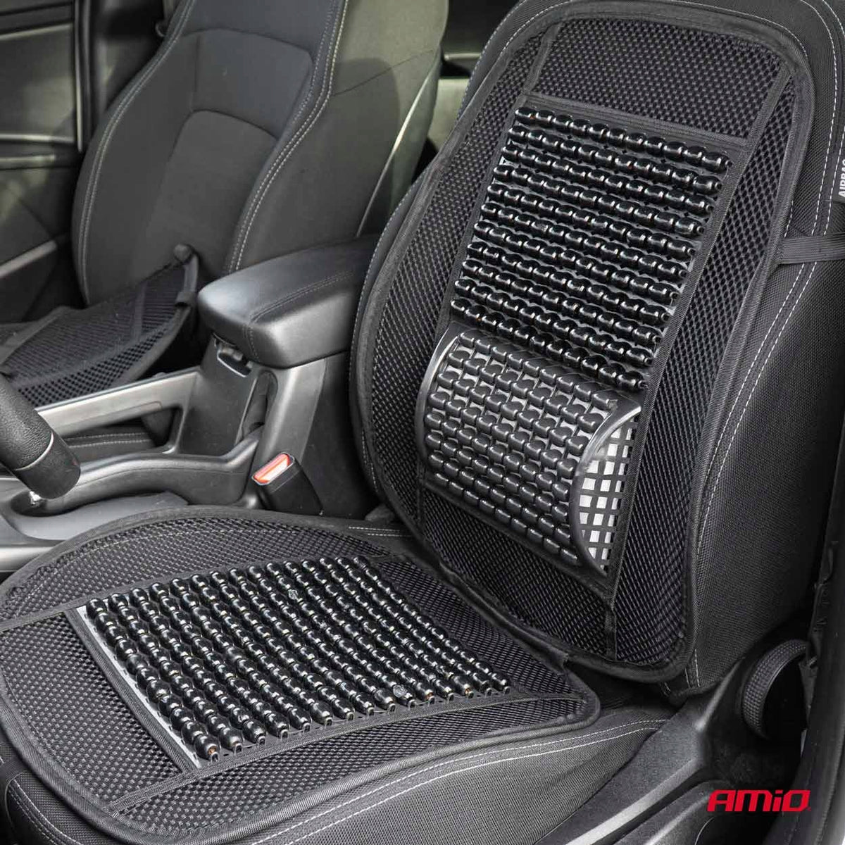 AMiO SEAT MAT SEAT BEADS WITH SUPPORT VENTILATED FOR CAR Packaging status original