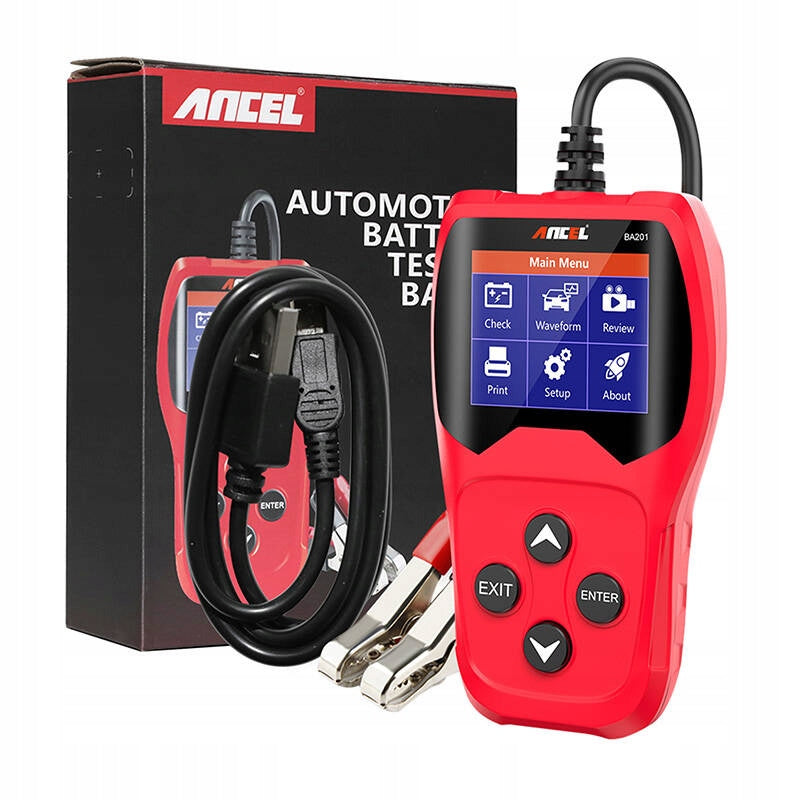 ANCEL BA201 CAR BATTERY TESTER WITH LCD DISPLAY 8-16 V DC