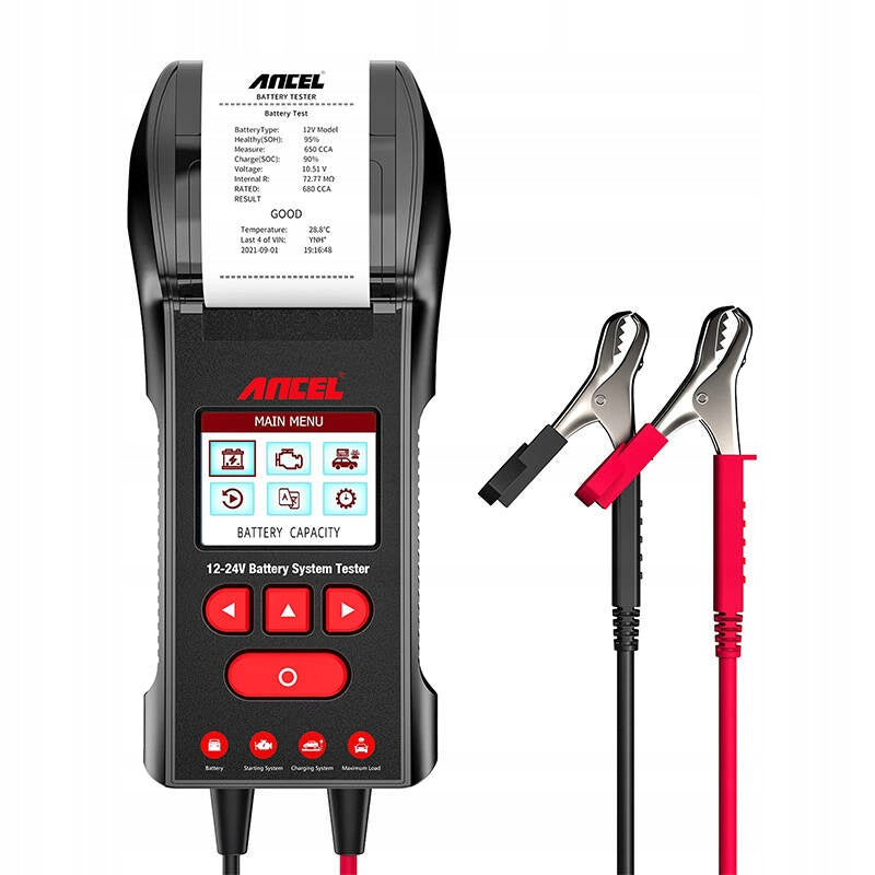 ANCEL BST600 CAR BATTERY TESTER AGM GEL VRLA WITH LCD PRINTER