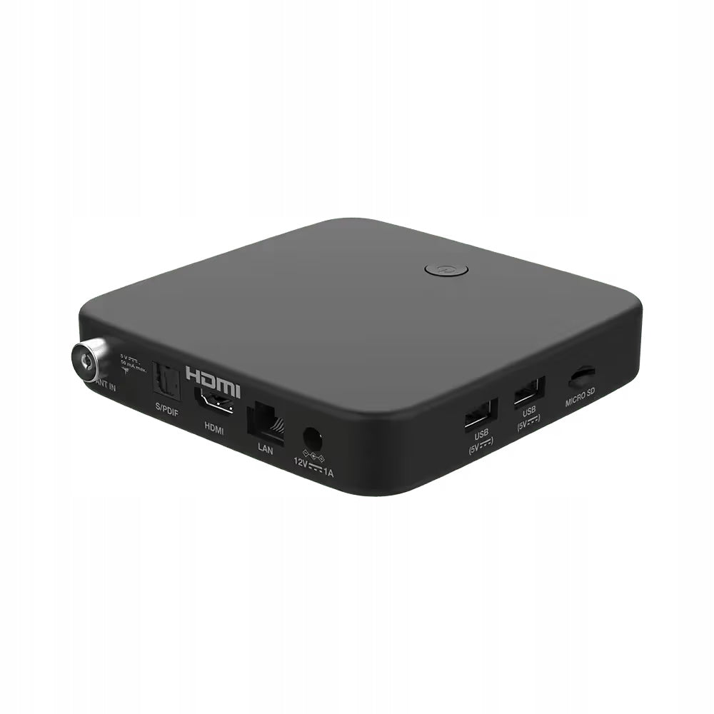 ANDROID BOX TV 4K ULTRA UHD WIFI BLUETOOTH TERRESTRIAL TV TUNER DVB-T2 Packaging status original