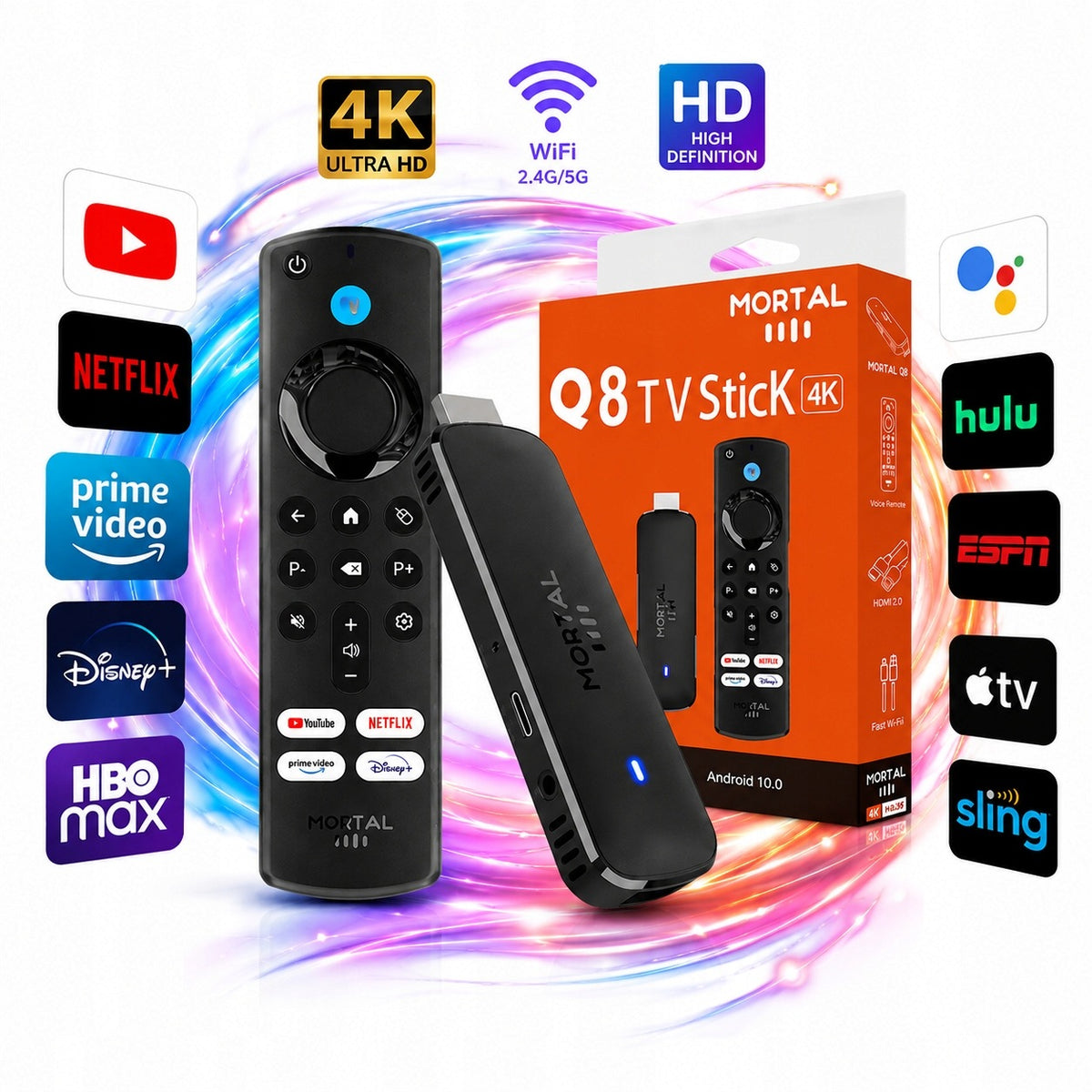 ANDROID Q8 SMART TV STICK BOX 8K HDMI Wi-Fi 2/16GB MEDIA PLAYER