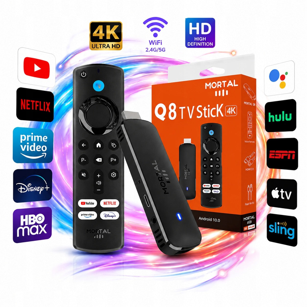 ANDROID Q8 SMART TV STICK BOX 8K HDMI Wi-Fi 2/16GB MEDIA PLAYER