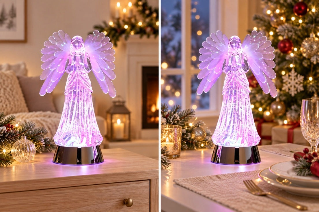 ANGEL CHRISTMAS LED ILLUMINATED 28 CM FIGURINE USB DECORATION 1 PC Product height 28 cm