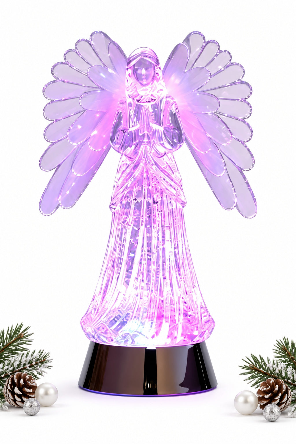 ANGEL CHRISTMAS LED ILLUMINATED 28 CM FIGURINE USB DECORATION 1 PC