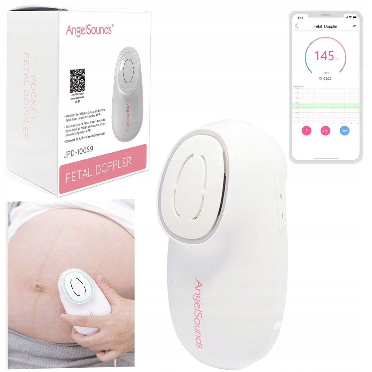 ANGEL SOUNDS Medical Fetal Heart Rate Detector Head 2,5MHZ SENSITIVE